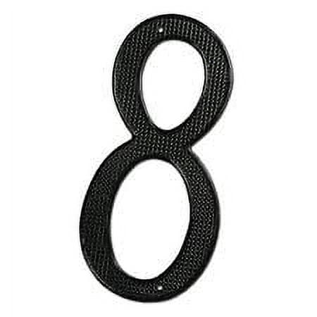 Deltana RNZ48 4" Numbers; Zinc; Black Finish
