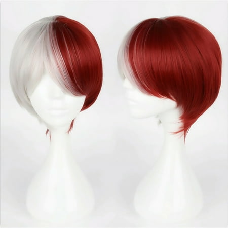 My Hero Academia Todoroki Shoto Cosplay Wig Half White Red Short Hair Walmart Canada