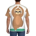 thumbnail image 2 of Naloa Cute Sloth In Yoga Pose Tree Men's T-Shirt Sport T-shirt Men's Basic Tee Casual Men's Shirt, Round Neck, Short Sleeves - Large, 2 of 5