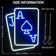 thumbnail image 2 of Playing Cards Neon Signs 15.8"x 11.8" Led Sign Gamer Neon Light USB Powered Switch Light up Sign Wall Neon Sign for Wall Decor Bedroom Bar Shop Hotel Christmas Birthday Party, 2 of 6
