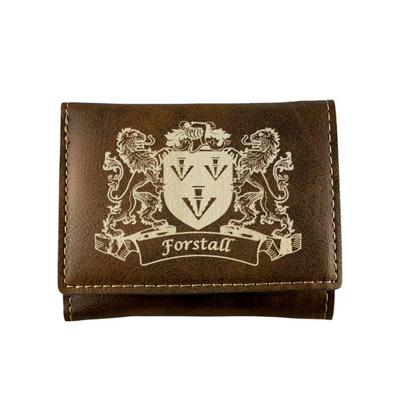 Forstall Irish Coat of Arms Rustic Leather Wallet