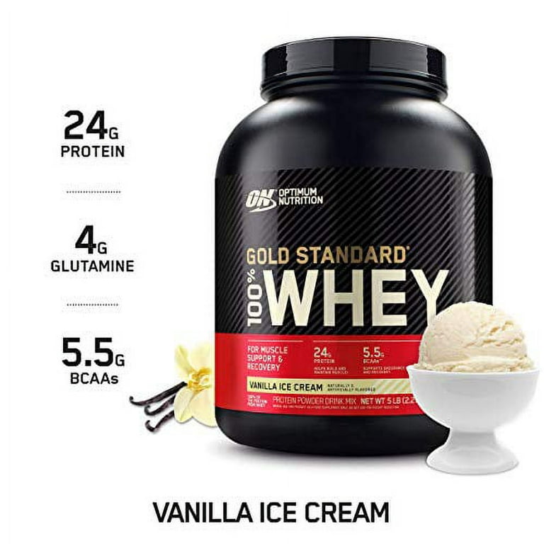 100% Whey - Vanilla Ice Cream (5 lbs) by Optimum Nutrition