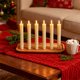 thumbnail image 5 of Velas de cera de 7,5 pulgadas, sin llama, a pilas, con temporizador y regulador de intensidad, 6 portavelas blancos para ceremonias, fiestas, Navidad y Halloween., 5 of 5