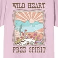 thumbnail image 2 of Western Wild Heart Free Spirit Crew Neck Short Sleeve Cradle Pink Women's T-shirt-Small, 2 of 2