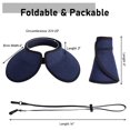 thumbnail image 3 of Sombrero Visera Solar Simplicidad Plegable de Paja Azul Marino con Ala Ancha, 3 of 6