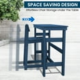 thumbnail image 4 of LOYALICE 2PC Tall Adirondack Chair, HDPE Patio Outdoor Bar Height Barstools Chair, Dark Blue, 4 of 8