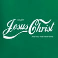 thumbnail image 5 of Wild Bobby, Enjoy Jesus Christ and Thou Shalt Never Thirst Coke Parody Inspirational/Christian Men's Graphic T-Shirt, Kelly, X-Large, 5 of 5