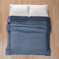 thumbnail image 3 of Hotel Style ™ Solid Oversized Soft Bed Blanket, Washed Indigo, 3 of 8