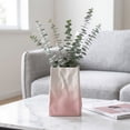 thumbnail image 5 of Unique Bargains Ceramic Matte Vase Retro Round Bottle Gradient Pink 5.0" x 2.8" x 6.7", 5 of 6