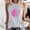 White, variant on Azrian Fashion Casual Women Sleeveless Printed Ladies Round Neck Blouses Tops T-Shirt