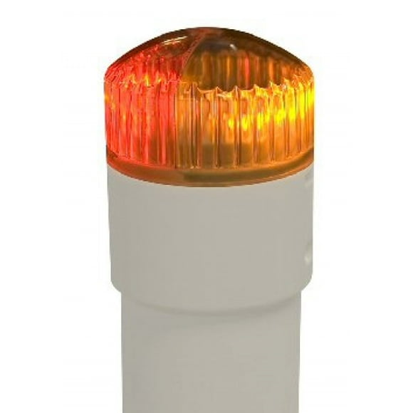 C.E. Smith Trailer Boat Guide Light 27656A Fits 2 Inch Post Guide; One Amber Light Front And One Red Light Rear; With LED Lamps/8 Foot Wire/Mounting Hardware