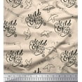 thumbnail image 1 of Soimoi White Viscose Chiffon Fabric Text & Bird Tribal Print Sewing Fabric Yard 42 Inch Wide, 1 of 3