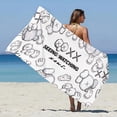 thumbnail image 4 of Toalla de playa de dibujos animados A-kaws, de microfibra, sin arena, de secado rápido, suave, a prueba de arena, para piscina, regalo para mujeres, para viajes, gimnasios, duchas, camping, 4 of 5