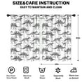 thumbnail image 2 of Blackout Kids Curtains,White Dinosaurs Skeletons Pattern Childrens Insulated Curtains Set Of 2,Bedroom Essentials,Toddler Room Decor 42"x63", 2 of 5
