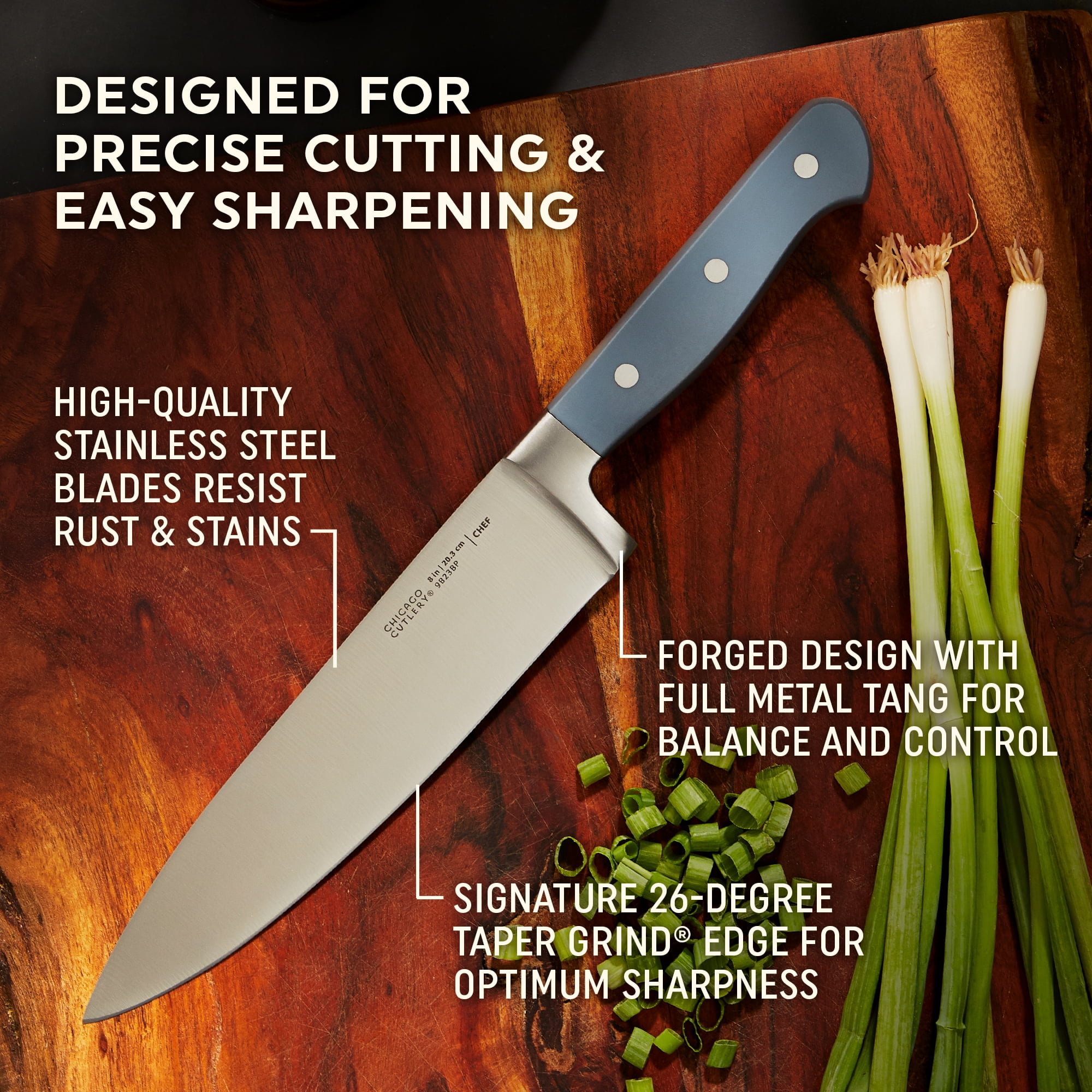 Chicago Cutlery Halsted 3-Piece Stainless Steel Knife Set
