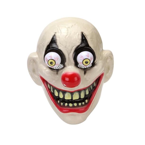 Máscara de Halloween con ojos móviles, máscara aterradora creativa para disfrazarse de Pascua Payaso
