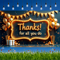 thumbnail image 4 of Colorful Balloon Thanks Banner Decorative Fireworks Gift Box Appreciation Celebration Banner for Employee Recognition Event Thank You Party Gratitude Occasion, 4 of 7