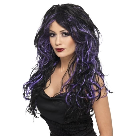 Gothic Bride Wig Adult Purple Ladies Wigs One Size Female Fancy Dress Party Book Week Halloween