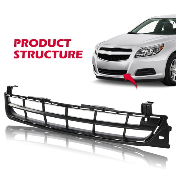 PIT66 Bumper Grille Grill Black Fit for Chevrolet Malibu 2013