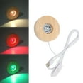 thumbnail image 1 of Base De Luz LED USB USB Potenciabiertos De Madera De Roble Pantalón Para Arte De Vidrio ACRYLIC Estatuas 3D Joyas Lámpara Decorativa Con 8 Cm De Diámetro 2 Cm De Espesor De 146, 1 of 7