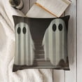 thumbnail image 3 of SHANXI Halloween Ghost Throw Pillow Cover, Spooky Black Stripes Cushion Case Decoration for Sofa Couch 20x20in, 3 of 5