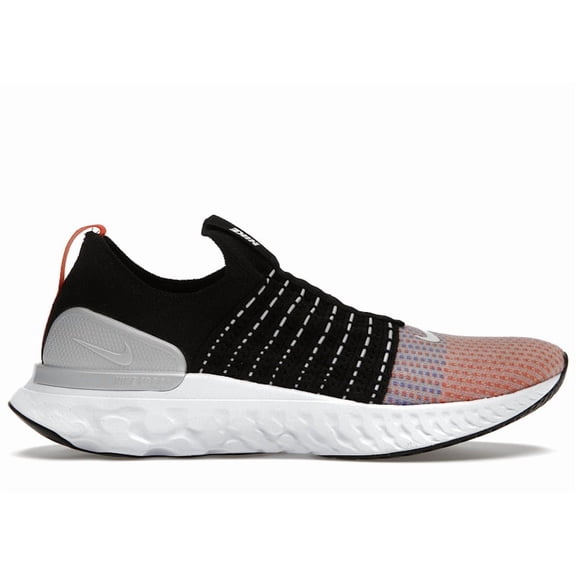 Nike Men's React Phantom Run Flyknit 2 Black Team Orange Running Shoes, from StockX