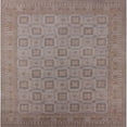 thumbnail image 1 of Ahgly Company Indoor Square Mid-Century Modern Mauve Taupe Purple Oriental Area Rugs, 7' Square, 1 of 6