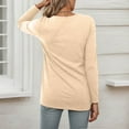 thumbnail image 4 of EDFBUYKRS Silk Button Down Shirts Satin Blouses for Women Casual Long Sleeve Shirt Business Work Tunic Tops Xl, 4 of 6
