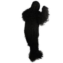 HPO Adult Unisex Yeti Costume with Mask, Black Bigfoot Halloween Outfit, 1
