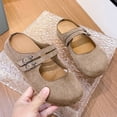 thumbnail image 6 of longantii Women's Suede Mary Jane Mules, Adjustable Strap Round Toe Slip On Flats, Comfortable Lightweight Casual Walking Shoes for Daily & Outdoor Wear Khaki, 6 of 9