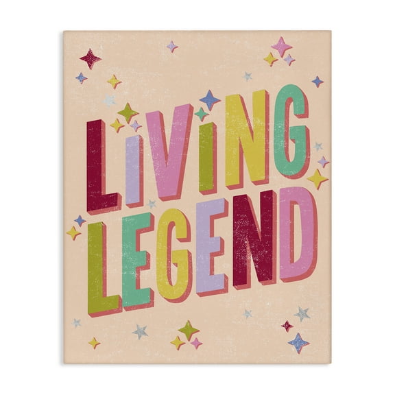 Stupell Industries Vintage Living Legend Phrase Text & Numbers Painting Wrapped Canvas Art Print Wall Art, 16 x 20