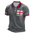 thumbnail image 2 of EliteGoogv Men Polo Shirt UK Flag Print Button Down Short Sleeve Casual Top For Men Festive Celebration Shirt Grey L, 2 of 8