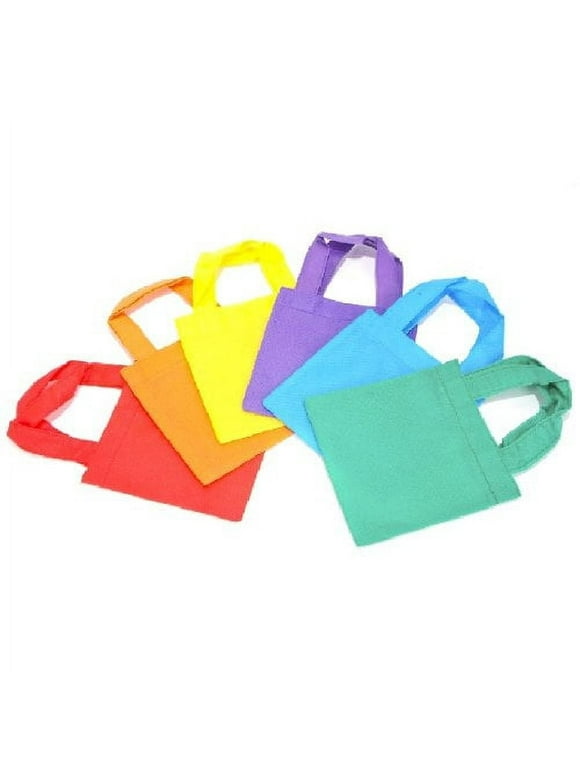 12 bright tote bags -- small