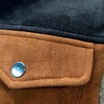 thumbnail image 4 of Men's Winter Polar Fleece Vest Outerwear Sherpa Lined Fleece Warm Work Casual Sleeveless Vest Shacket Jackets,Snap Button Multi Pocket Big and Tall Sizes S-3XL Khaki, 4 of 6