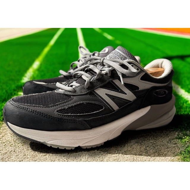 New Balance 990 V6 Mens 8 US Black Gray White Silver Grey M990BK6 Made in USA