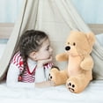 thumbnail image 2 of WOWMAX Giant Teddy Bear Daney Cuddly Stuffed Plush Animals Daney Teddy Bear Toy Doll for Birthday Christmas Brown 10 Inches, 2 of 5
