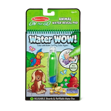 Melissa & Doug On the Go Water Wow! Reusable Water-Reveal Activity Pad - Animals