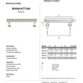 thumbnail image 2 of Alno A310-35-SN Manhattan 3-1/2" Cabinet Pull Satin Nickel, 2 of 2
