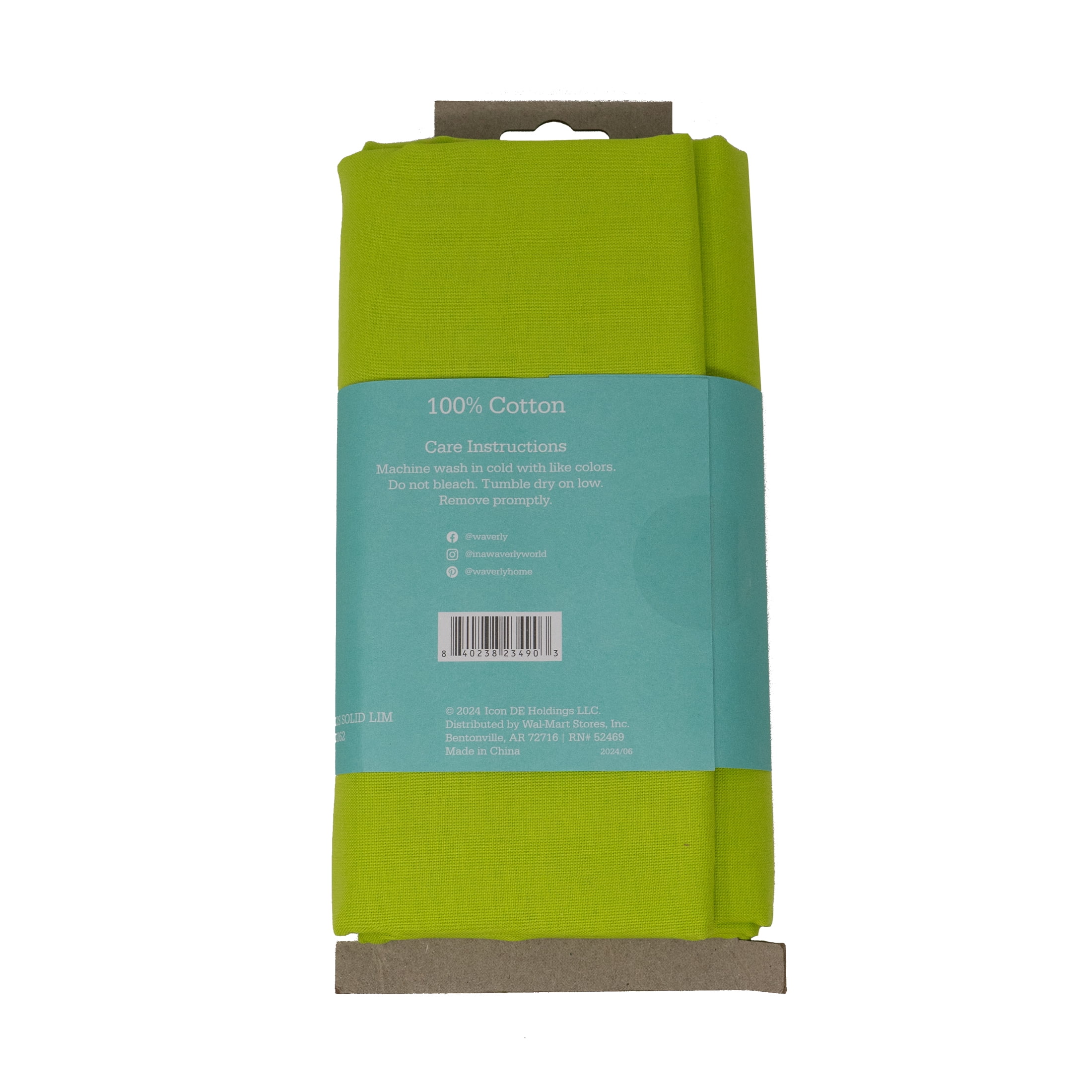 (2 pack) Waverly Inspirations 2 Yard Cut 100% Cotton Solids Fabric, Lime, 44" Wide for Quilting & Sewing