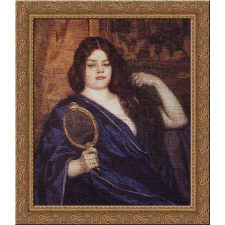 Siberian woman 24x20 Gold Ornate Wood Framed Canvas Art by Vasily Surikov