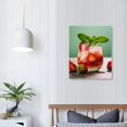 thumbnail image 4 of Erapdaur Strawberry Juice Canvas Wall Art Decor for Bedroom Kitchen Living Room Office - High Definition Prints with Hangable Hooks 16x20 in, 4 of 5