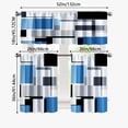 thumbnail image 2 of Blue Geometric Blackout Kitchen Window Tier Curtains and Valance Set, 36 Inch Abstract Art Window Curtains Set with Rod Pocket for Small Windows, Living Room or Bathroom, 2 of 6