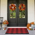 thumbnail image 4 of Halloween Outdoor Rugs Buffalo Plaid Front Door Mats Washable Carpet Decorative Mat for Porch, Entryway, Farmhouse, Autumn, 4 of 7