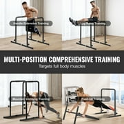 KFFKFF Dip Station, 440 lbs Load, Durable Dip Stand with Height Adjustment, Exercise Dip Bar Station for Home Gym, Stabilizing Parallette for Push Ups, Parallel Strength Training Equipment