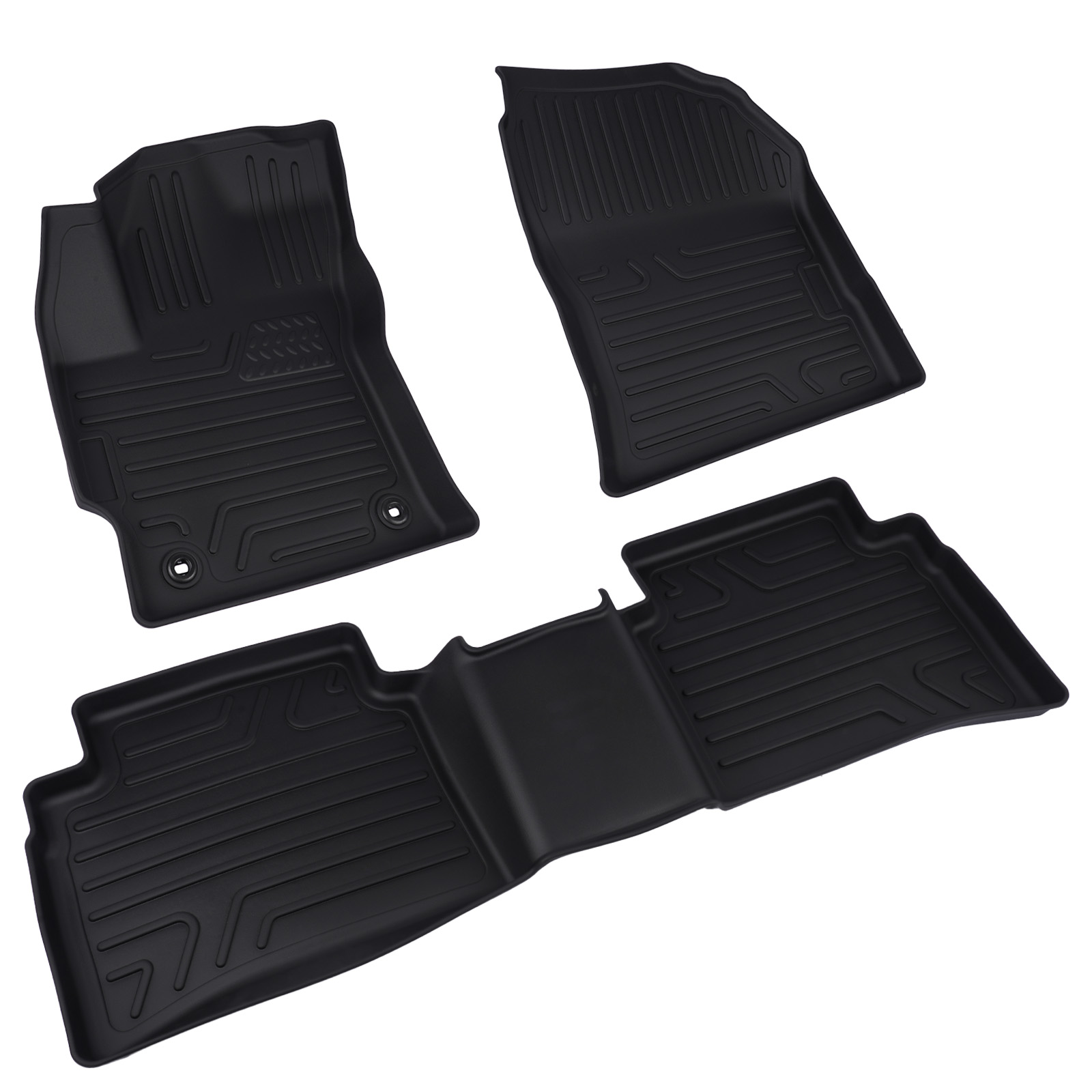 All-Weather Custom Floor Mats for 2020-2025 Toyota Corolla Sedan Excludes Hatchback - 1st & 2nd Row Full Set TPE Floor Liners