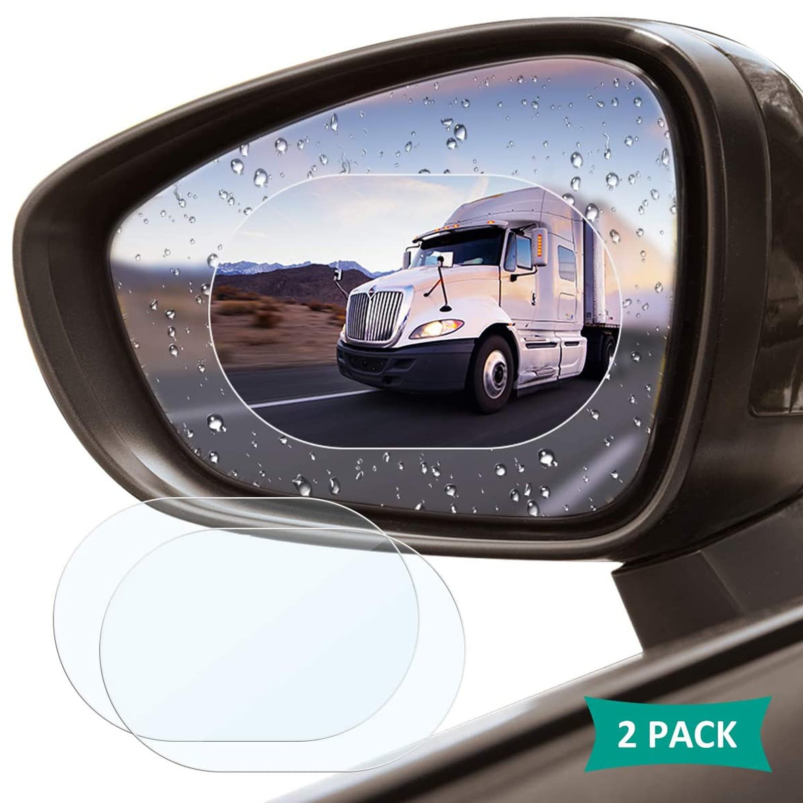 2pcs Feather Design 3D Sticker For Car Side Mirror Rearview Truck Sticker 