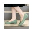 thumbnail image 7 of Rotosw Ladies Pumps Low Heel Pump Shoe Slip On Casual Shoes Anti-Slip Square Toe Heeled Sandals Work Fashion Block Heels Green 7, 7 of 7