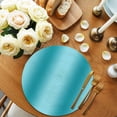 thumbnail image 2 of Teal Ombre Round 13 Inch Placemats Set of 8, Modern Abstract Art Farmhouse Gradient HeatResistant Non Slip Place Mats for Dining Table, Wipeable Braided Kitchen Table Mats for Housewarming, 2 of 9