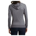 thumbnail image 6 of Mafoose Women Juniors Jersey Full-Zip Female Hoodie Dark Heather Grey M, 6 of 6