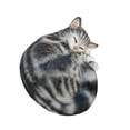 thumbnail image 4 of Sleeping Cat Garden Statue Polyresin Gray Tabby Decor Outdoor, 4 of 5